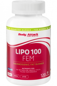 BODY ATTACK Lipo 100 FEM 120 Kapseln